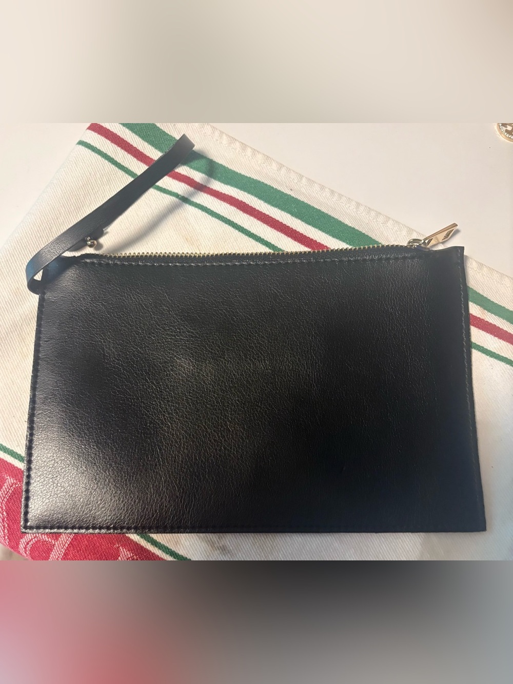 Sole Society Black leather envelope clutch. NWOT